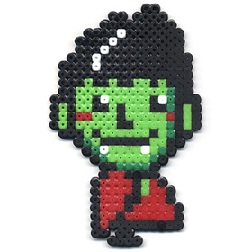 ドラキュラのアイロンビーズ図案