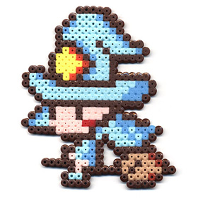 魔女のアイロンビーズ図案