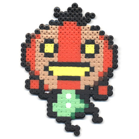 パンプキンマンのアイロンビーズ図案