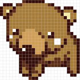 熊のアイロンビーズ図案