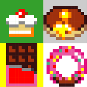 お菓子のアイロンビーズ図案