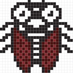 アブラゼミのアイロンビーズ図案