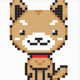 柴犬のアイロンビーズ図案