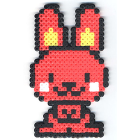 ウサギのアイロンビーズ図案