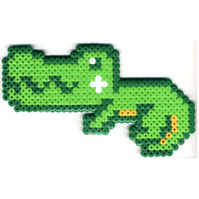 ワニのアイロンビーズ図案
