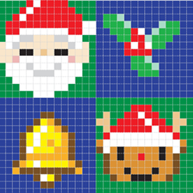 クリスマスのアイロンビーズ図案