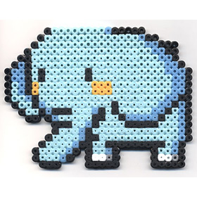 象のアイロンビーズ図案