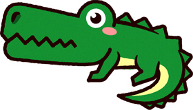 ワニのイラスト/Crocodilian