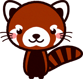レッサーパンダのイラスト/Lesser panda