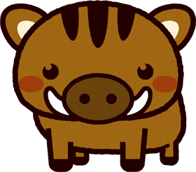 イノシシのイラスト/Boar