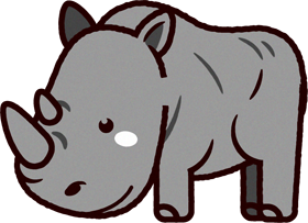 サイのイラスト/Rhino