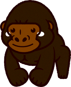 ゴリラのイラスト/Gorilla