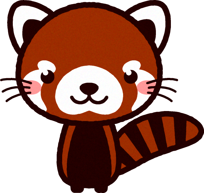レッサーパンダのイラスト/Lesser panda