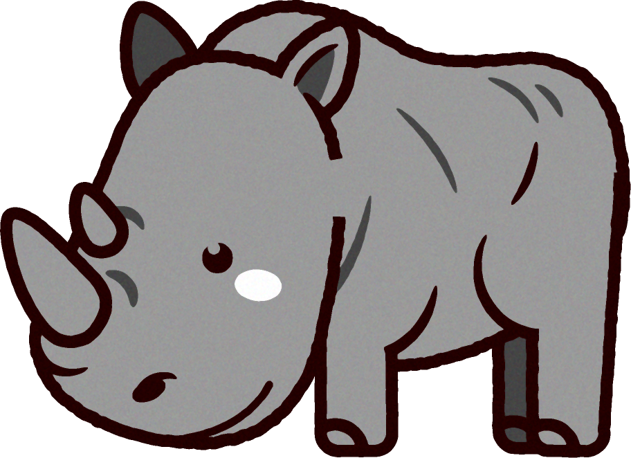 サイのイラスト/Rhino