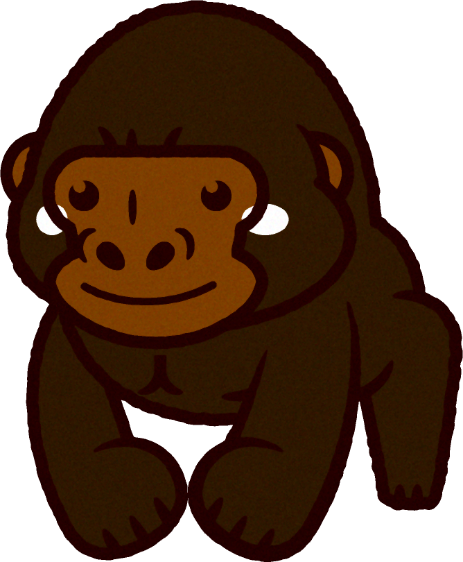 ゴリラのイラスト/Gorilla
