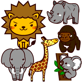 かわいい動物イラスト