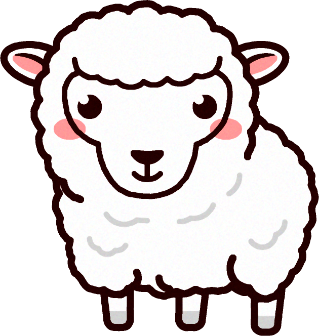 白いヒツジのイラスト/Sheep