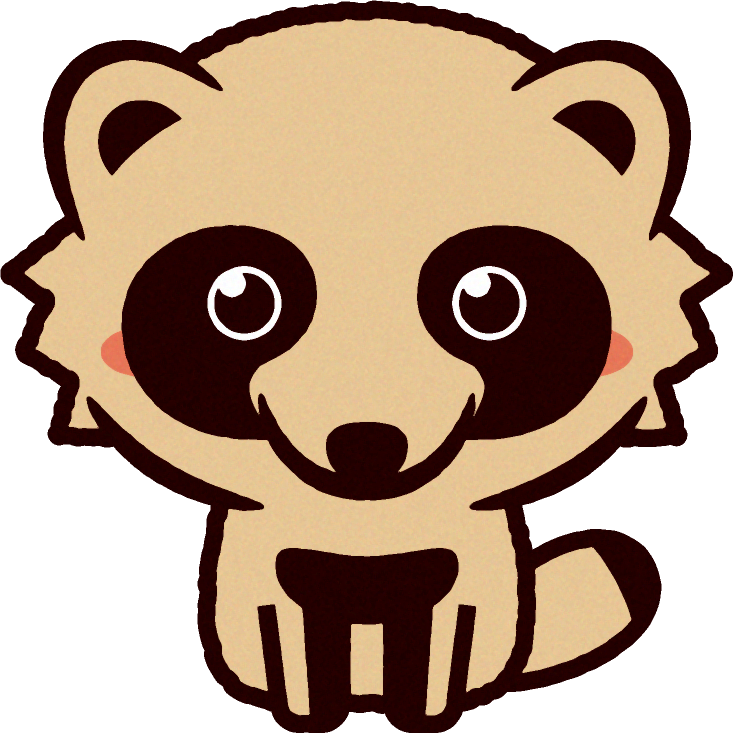 タヌキのイラスト/Raccoon