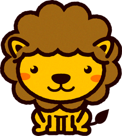 ライオンのイラスト（オス）