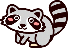 アライグマのイラスト