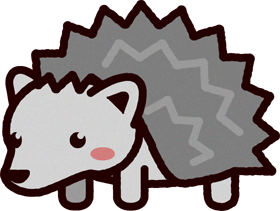 ハリネズミのイラスト