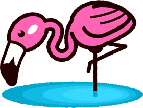 フラミンゴのイラスト