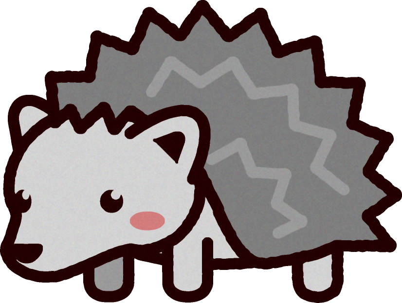 ハリネズミのイラスト