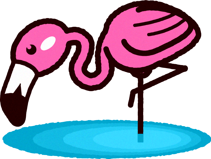 フラミンゴのイラスト