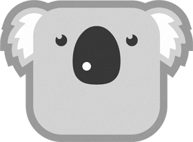 コアラの動物ブロックイラスト