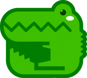 ワニの動物ブロックイラスト