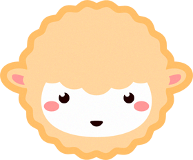 羊の動物ブロックイラスト