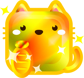 招き猫の動物ブロックイラスト