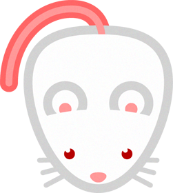 ネズミの動物ブロックイラスト