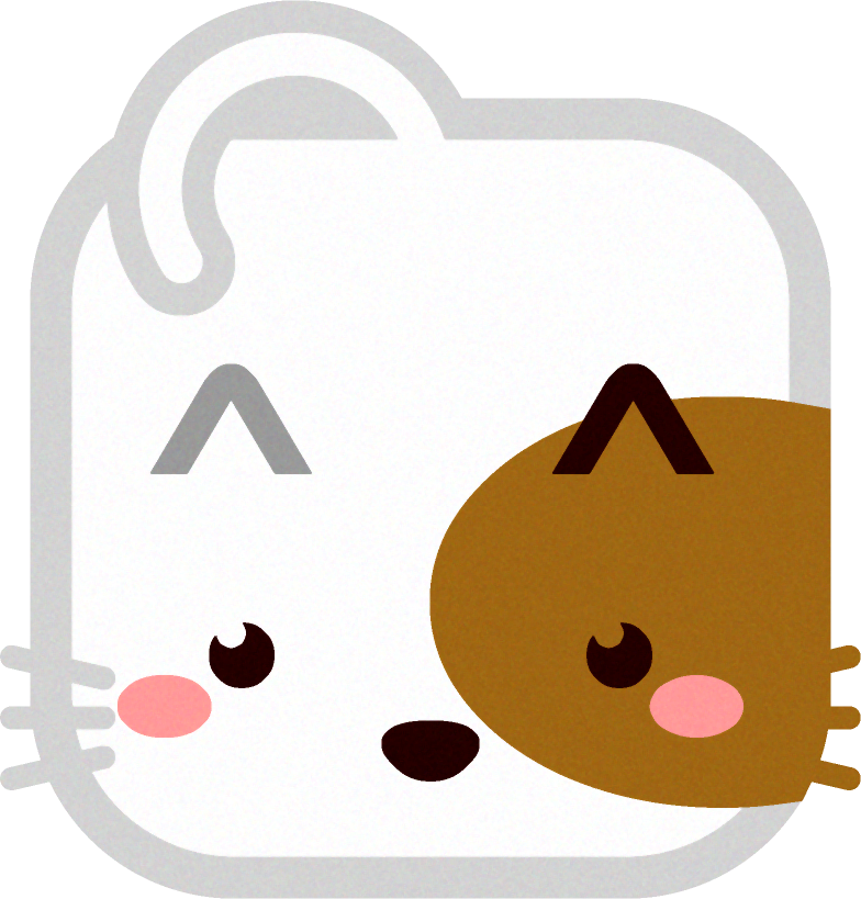 猫の動物ブロックイラスト