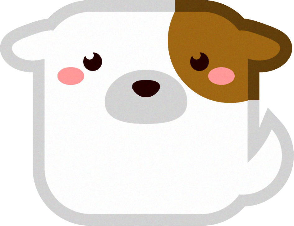 犬の動物ブロックイラスト