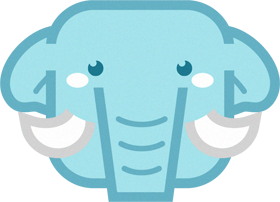 象の動物ブロックイラスト