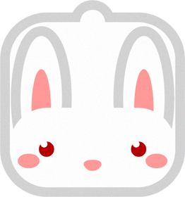 兎の動物ブロックイラスト