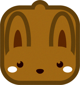 野兎の動物ブロックイラスト