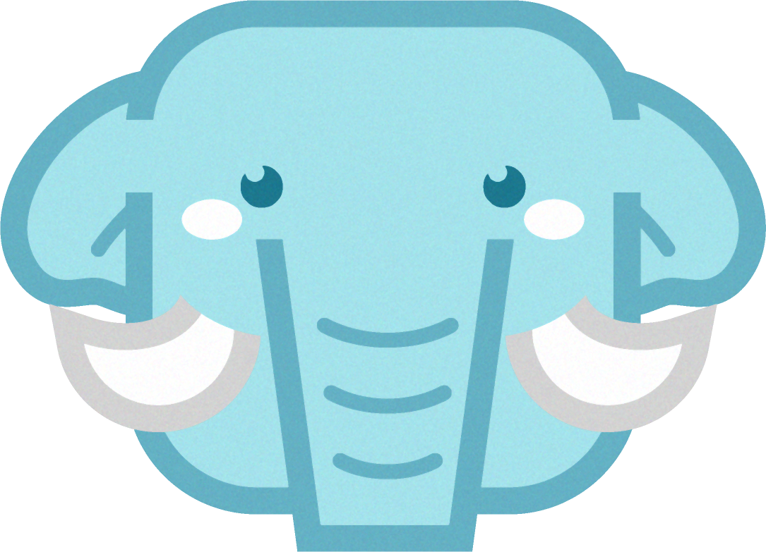 象の動物ブロックイラスト