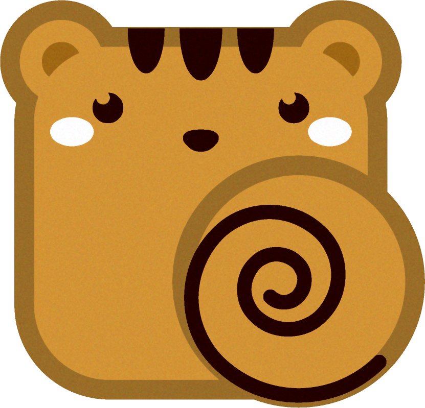 リスの動物ブロックイラスト