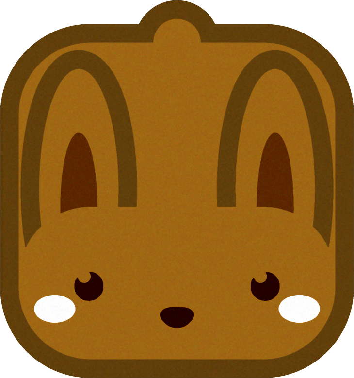野兎の動物ブロックイラスト