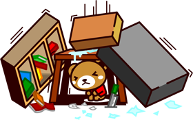 災害イラスト/落下物