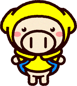 防災イラスト/ブタ