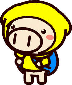 防災イラスト/ブタ2