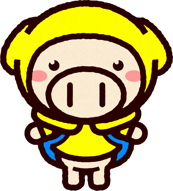 防災イラスト/ブタ