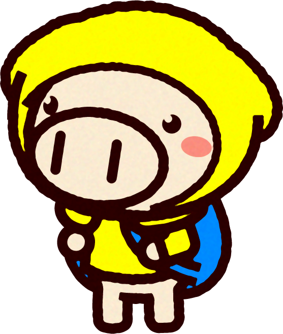 防災イラスト/ブタ2