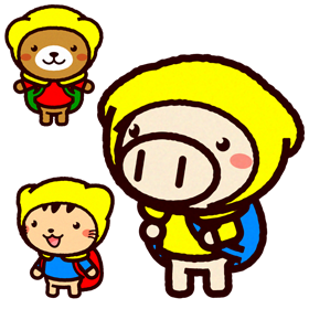 動物と防災イラスト