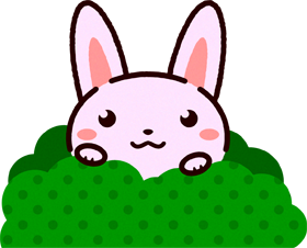 かわいいウサギのイラスト/じーっ