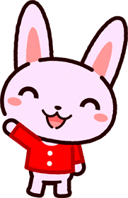 かわいいウサギのイラスト/こんにちは