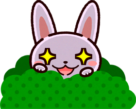 かわいいウサギのイラスト//キラーン